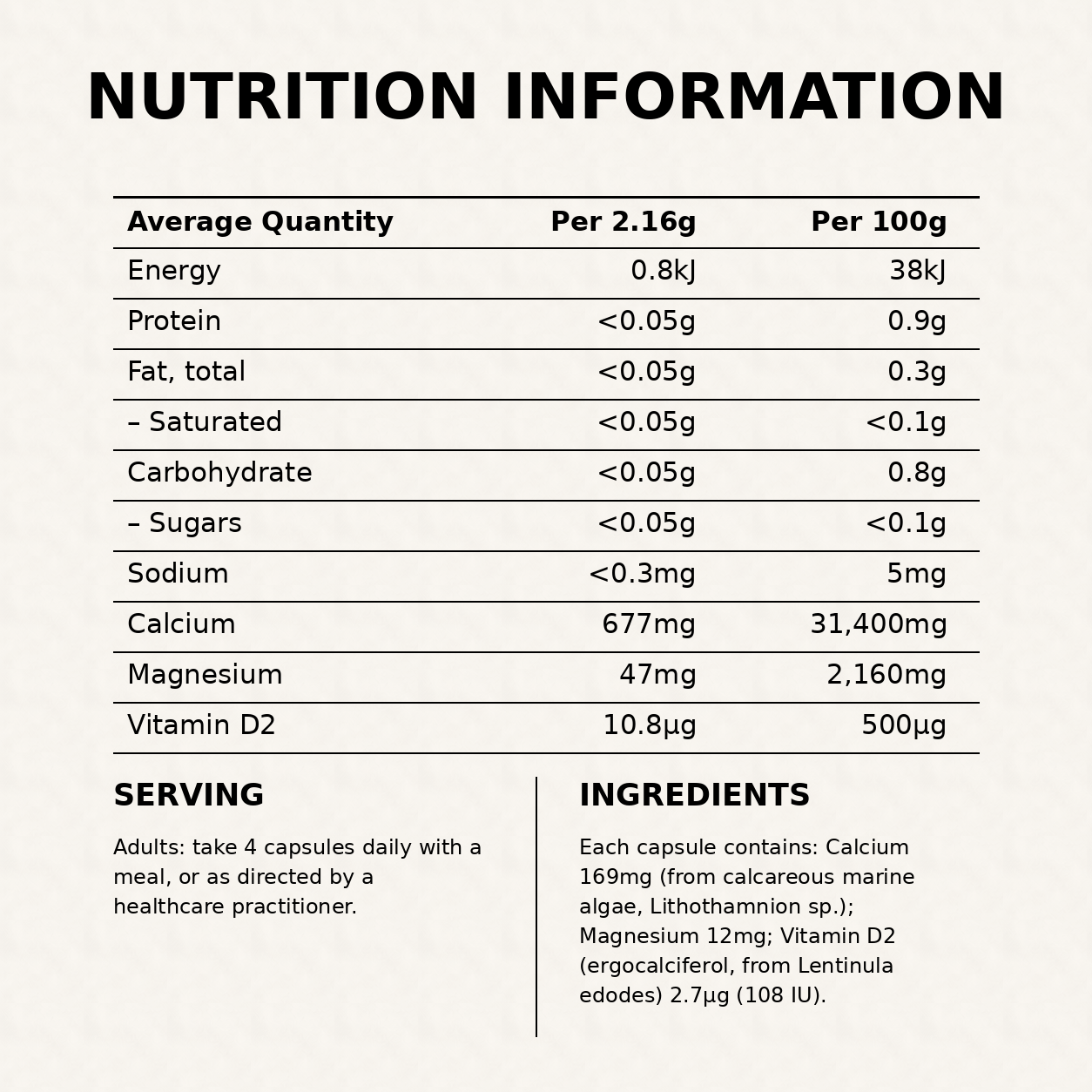 Natural Calcium Capsules