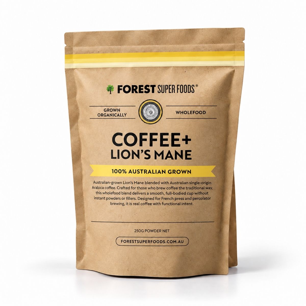 Australian Coffee + Lions Mane Mushroom