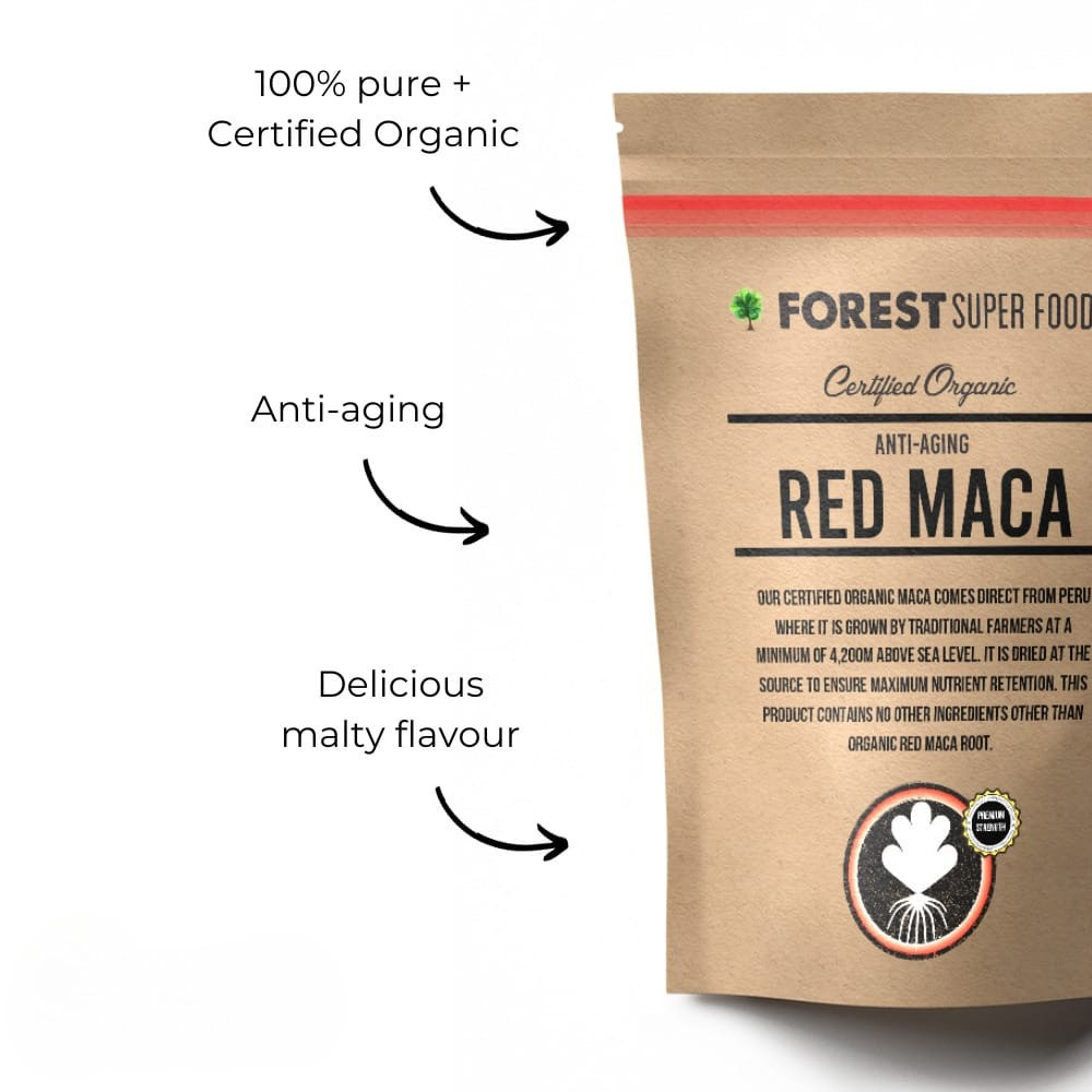 Certified Organic Red Maca Root Capsules