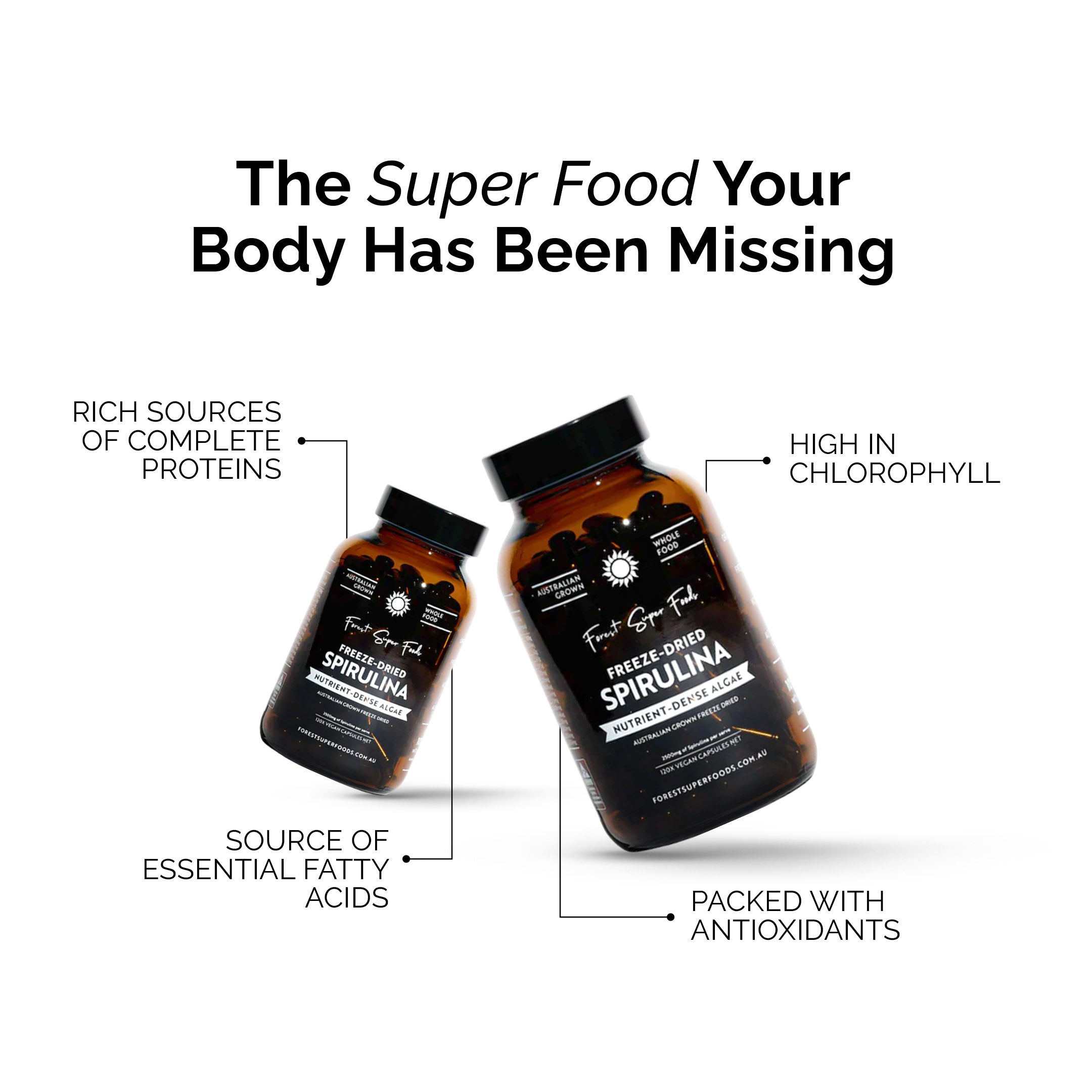 Australian Freeze Dried Spirulina Capsules