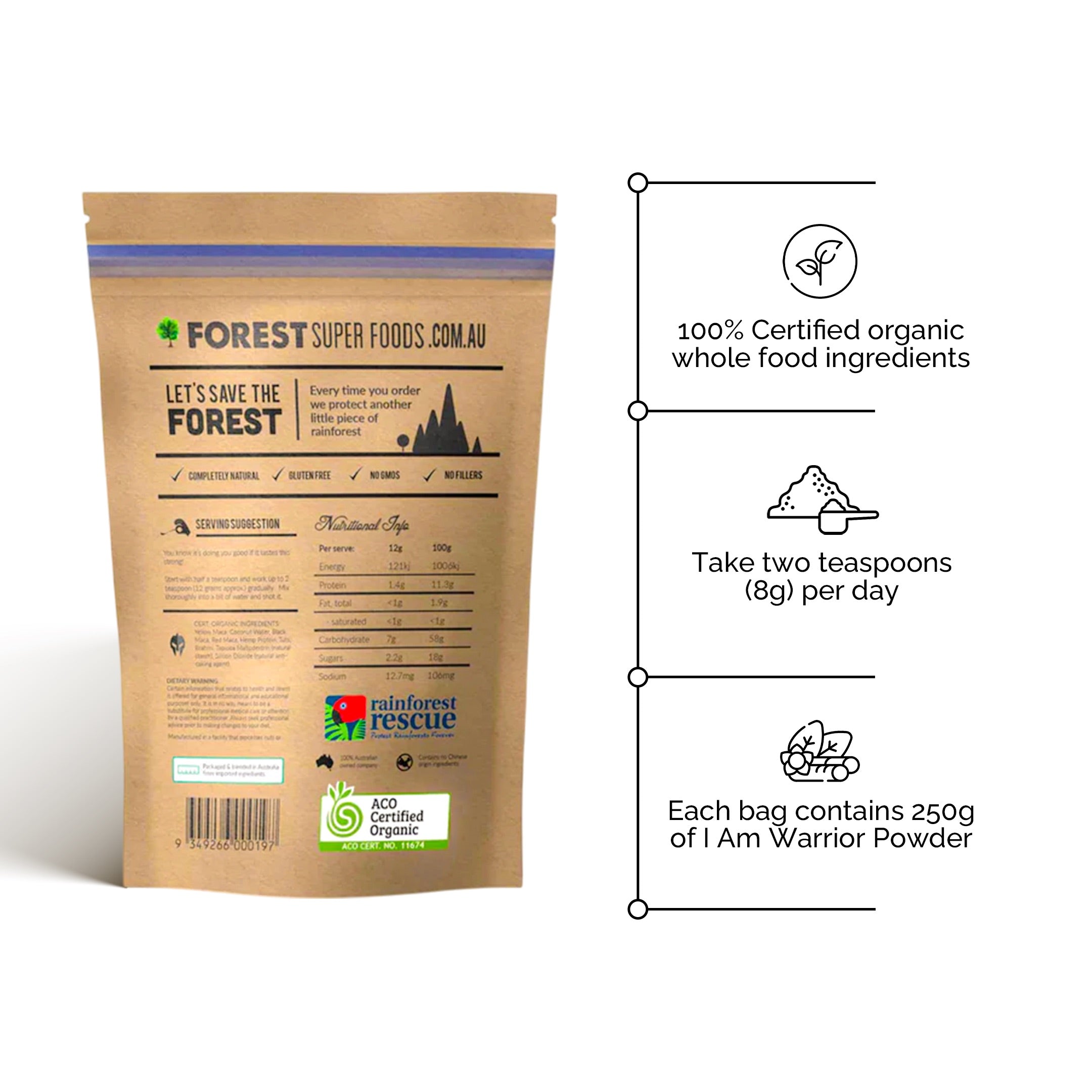 I Am Warrior Polvo Multivitamínico para Hombres