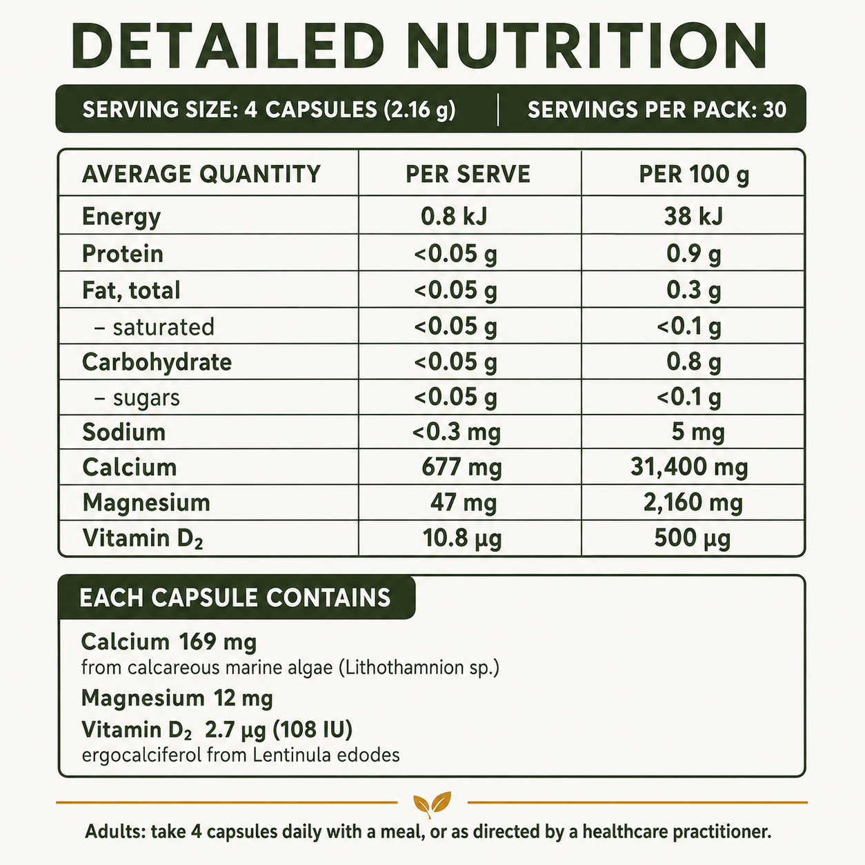 Natural Calcium Capsules