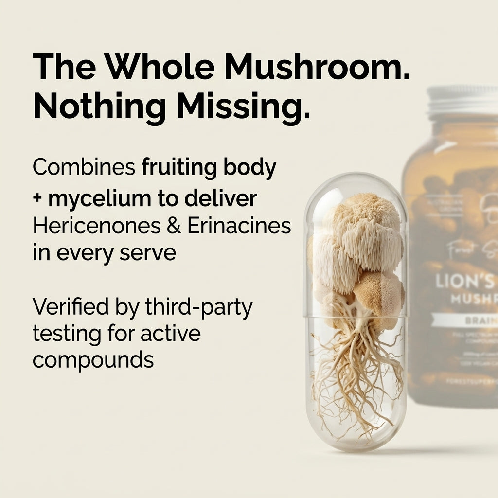 Lions Mane Whole Mushroom Capsules