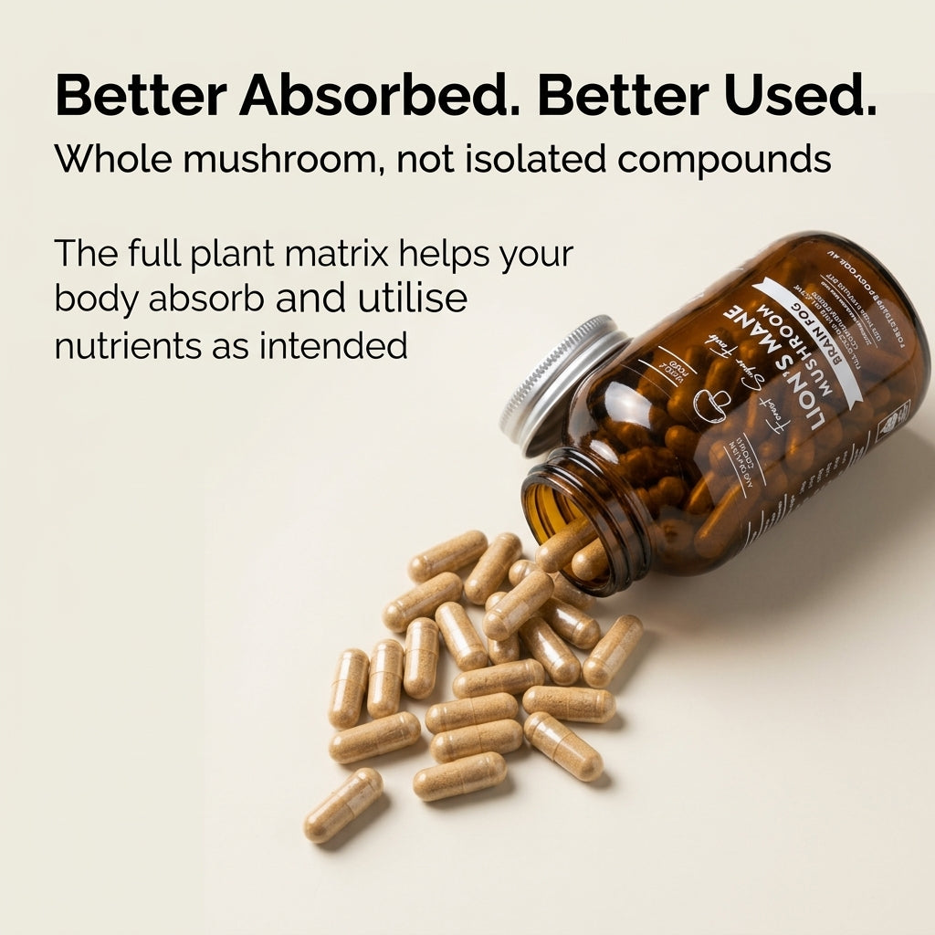 Australian Grown Lions Mane Mushroom Capsules