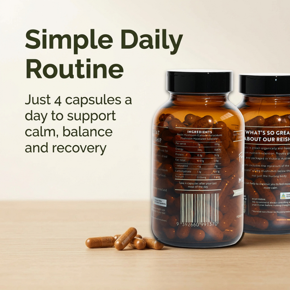 Australian Grown Reishi Mushroom Capsules