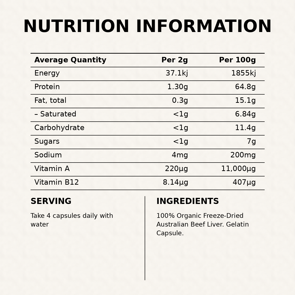 Australian Organic Beef Liver Capsules