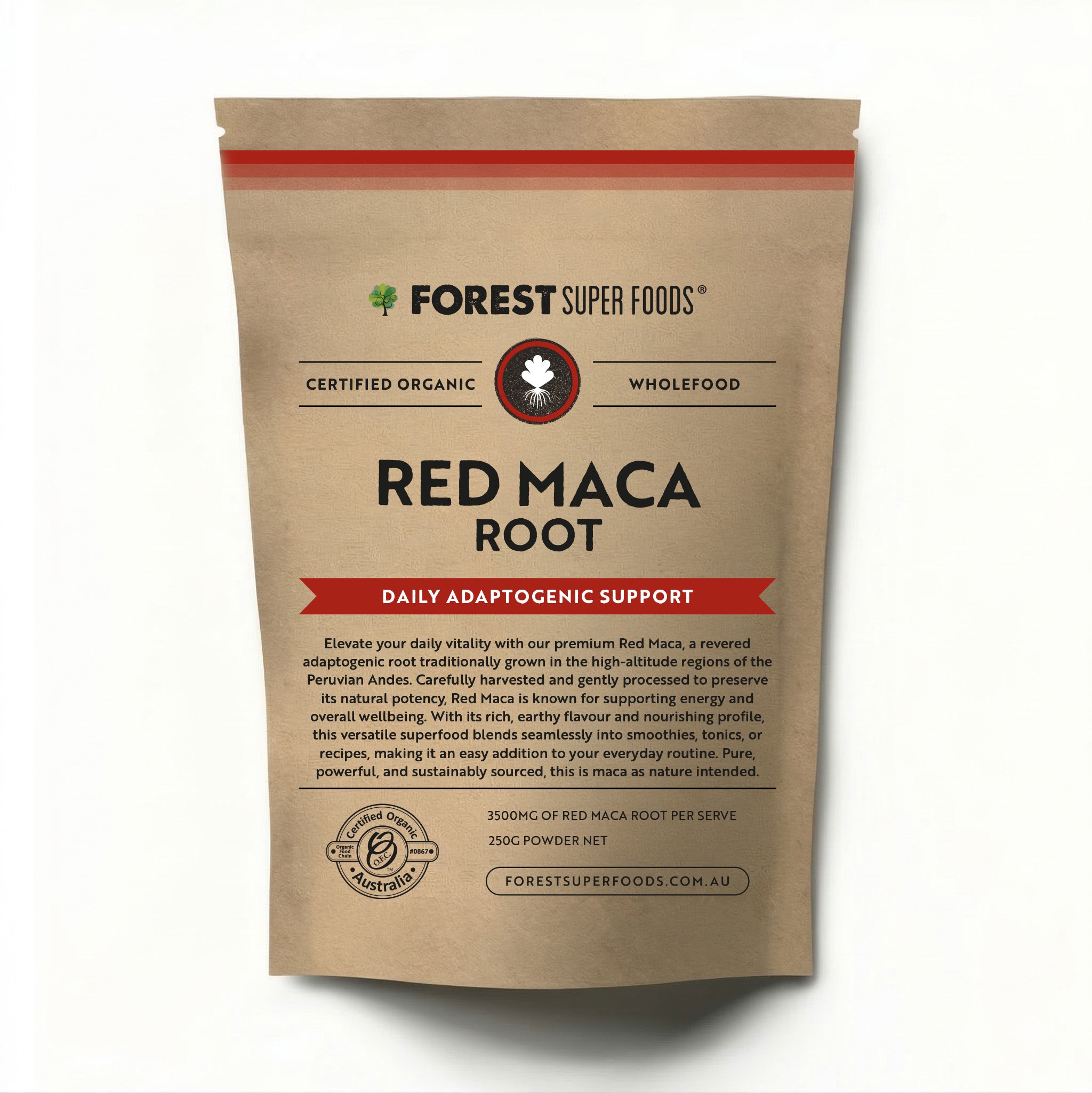 Certified Organic Red Maca Root Powder