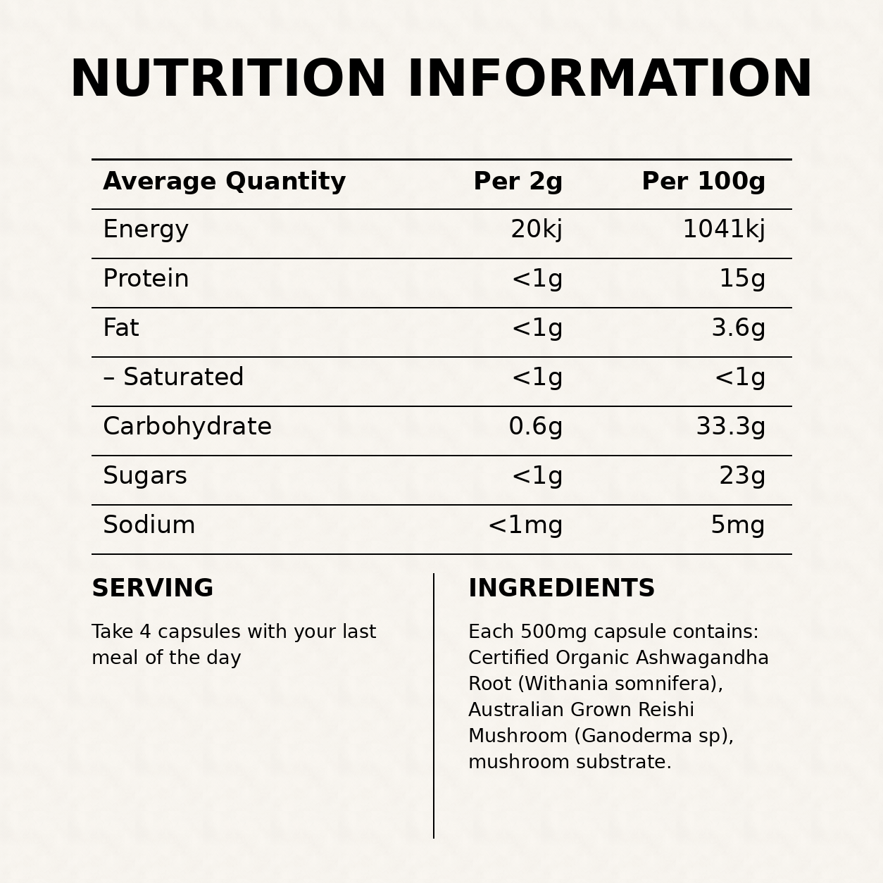 Relax Whole Food Supplement