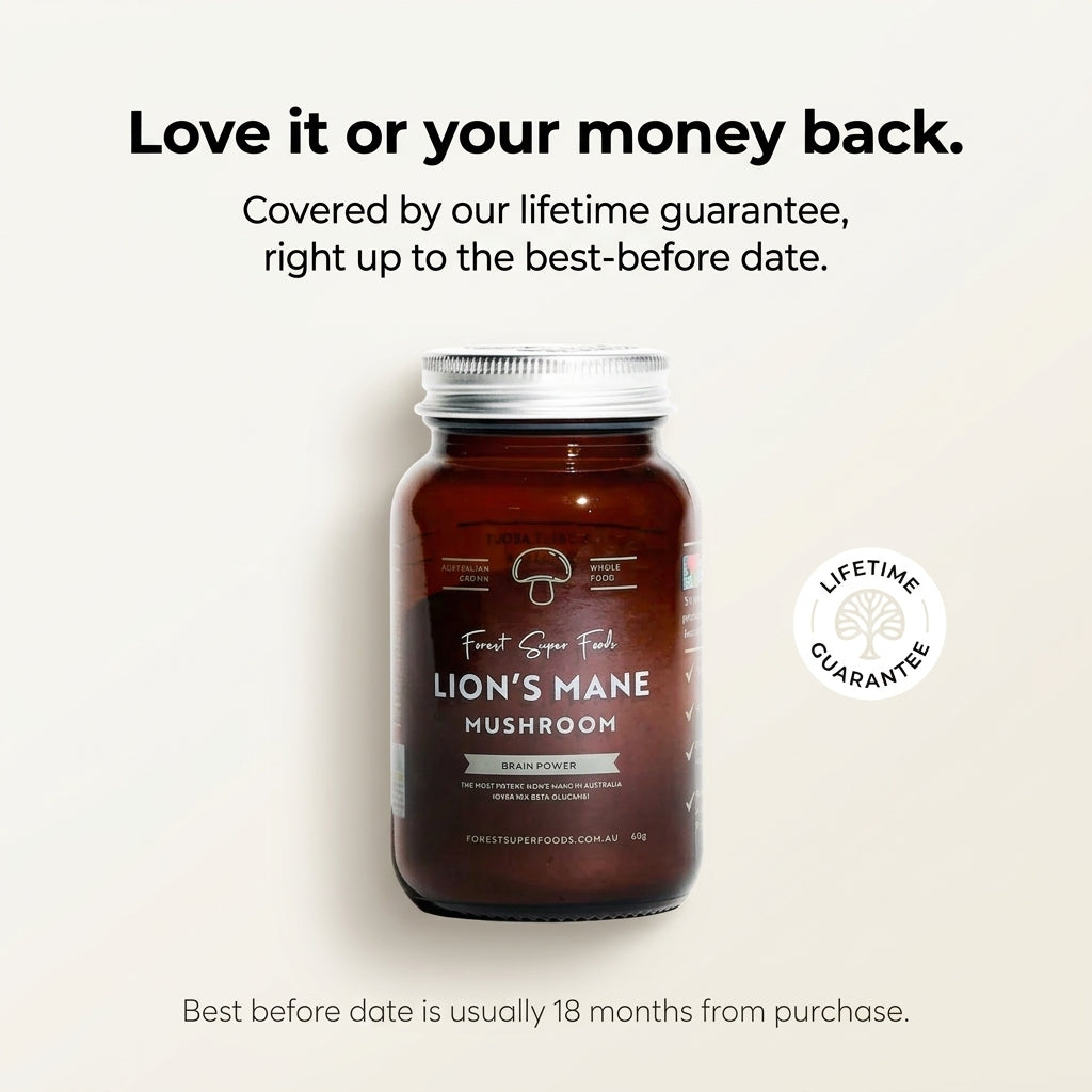 Melena de león en polvo cultivada en Australia