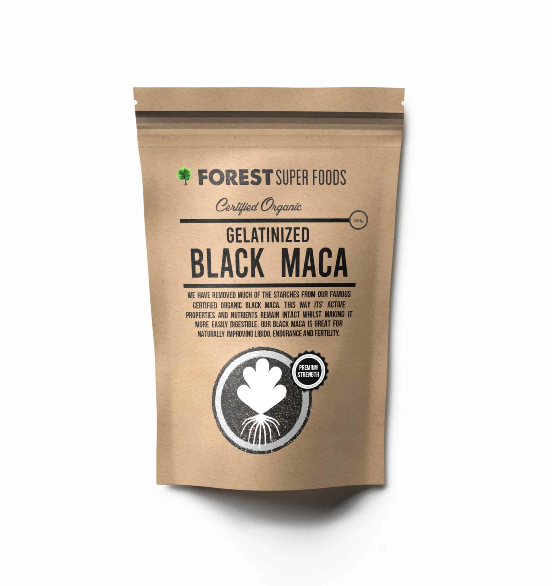 Certified Organic Gelatinized Black Maca Root
