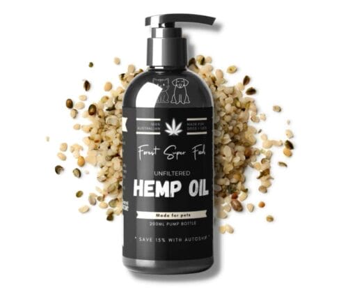 High quality hemp oil for pets. Rich in chlorophyll and nutrients