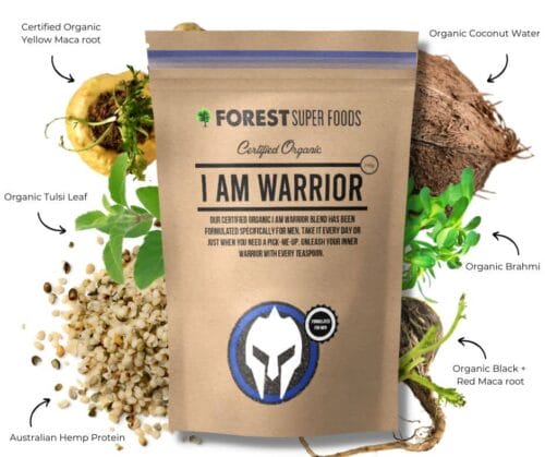 Get your nutrients, vitamins + energy with I Am Warrior whole food blend