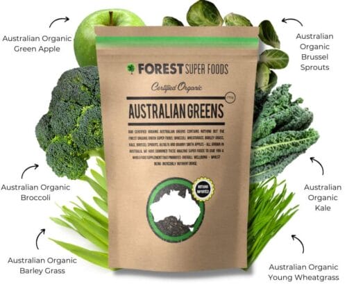 The greens blend with 100% Australian Organic ingredients