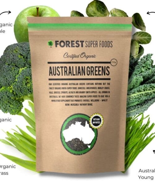 The greens blend with 100% Australian Organic ingredients