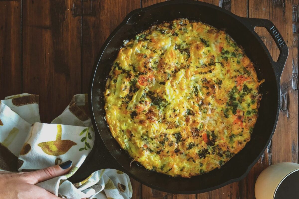high protein healthy vegetable frittata